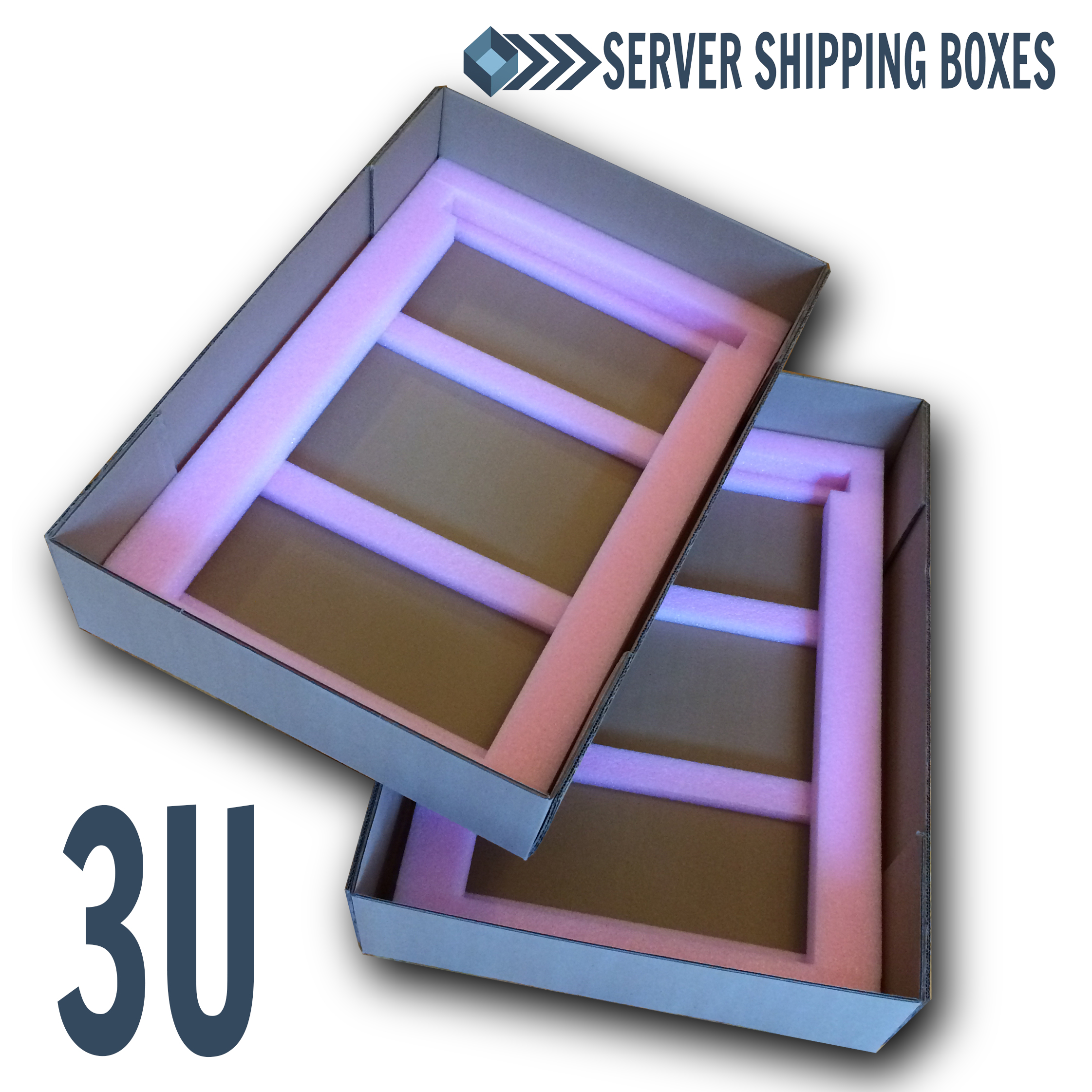 for shipping 3U Server Hexacomb & Foam Custom Box 34" x 23" x 11"